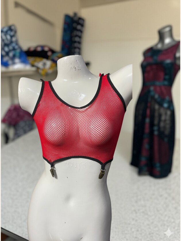 Cow Girl Shirt  Sexy Cut-Out Fishnet Design